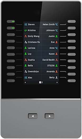 Grandstream Extension Module, 4.3" TFT Color LCD Display, 4 Daisy-Chained Modules, Up to 160 Contacts/Extensions, 20 per Page, For GRP2615, GRP2624, GRP2650, GRP2670, GXV3350 & GXV3450 | GBX20