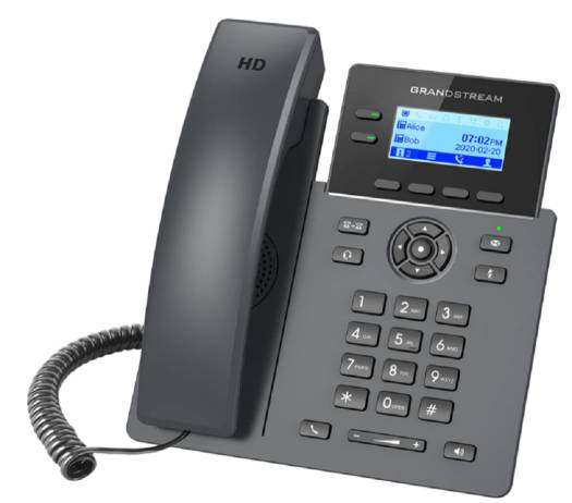 Grandstream Networks IP Phone, Supports 2 Lines & 4 SIP Accounts, Supports 5 Way Audio Conferencing, Electronic Hook Switch, Black | GRP2602P