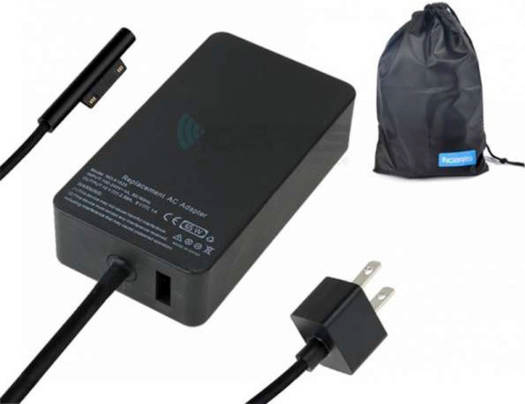 Replacement Microsoft Surface Book Surface Pro 4, Pro 5 & Pro 6 Tablet 65W 15V 4A Charger Power Supply | Q5N-00001 / Q5N-00009 / Q4Q-00009