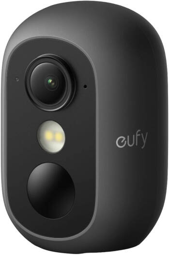 Eufy Security eufyCam C35, Wireless Security Camera, Outdoor and Indoor, Magnetic Mount, Colour Night Vision, Subscription-Free On-Device Storage, IP67, Supports Solar Panel, Black | T8110