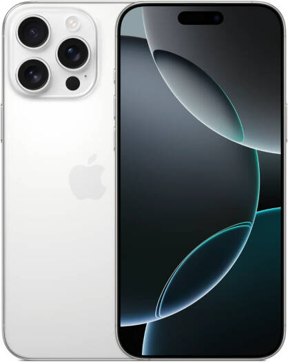 Apple iPhone 16 Pro Max, 6.9" OLED Super Retina XDR Display, A18 Pro Chip, 6-Core CPU, 6-Core GPU, 16-Core Neural Engine, 256GB Storage, 5G/Wi-Fi 7, Face ID, INTL Ver, White Titanium | iP16PRM-256WT