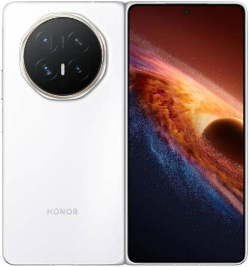 HONOR Magic V6 5G Dual Sim Mobile Phone, 7.95" FHD+ AMOLED Display, 120Hz Refresh Rate, Qualcomm Snapdragon, 16GB RAM, 512GB ROM, Magic OS 10, 6660 mAh Battery, White | Magic-V6-WHT