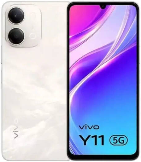 Vivo Y11 5G Smartphone, 6.74" 120Hz Sunlight Display, 4GB/128GB, 6500mAh BlueVolt Battery, 5G Connectivity, MediaTek Dimensity 6300 Chipset, AI Camera Features, Extended RAM, IP65 Durable, Gold | Y11G