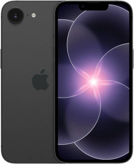 Apple iPhone 17e Smartphone, 6.1" Super Retina XDR Display, A19 Chip, 6 Core CPU, 4 Core GPU, 16 Core Neural Engine, 512GB Storage, INTL Version, e-Sim, 4005mAh Battery, Black | MHRR4
