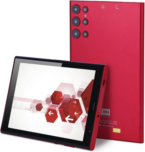 C Idea CM822 Tablet, 8" WXGA Display, MTK8321 Quad-Core 1.3GHz Processor, 8GB RAM, 256GB Storage, Android 12, Wi-Fi & GPS, 5MP + 8MP Camera, 8000mAh Battery, Red | CM822