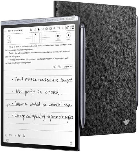iFLYTEK AINOTE Air 2, With Black Folio Case, 8.2-inch AI Note-Taking Tablet Writing Paper Tablets Digital Notebook with Pen, Voice-to-Text Transcription Star Grey | 199284135758