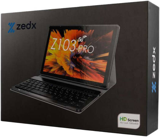 ZedX Z103 Pro Tablet, 10.1" IPS 800 x 1280 Display, 8GB RAM, 256 ROM, 5G, 5.0MP Front, 13.0MP Rear, 6000mAh Battery, Android 13, Blue | Z103-PRO-BL