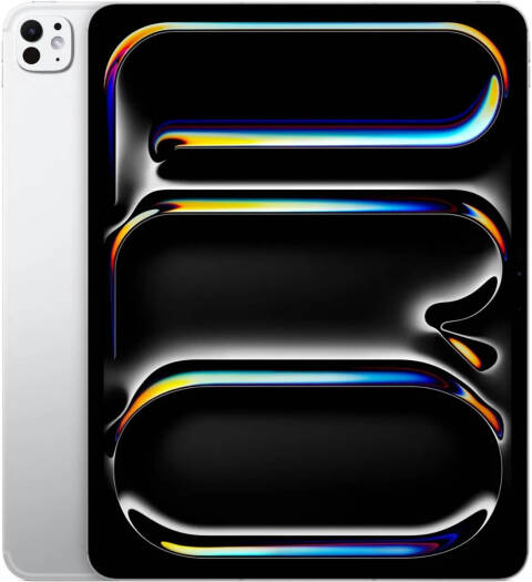 Apple iPad Pro Tablet, 13" Ultra Retina XDR Standard Display, M5 Chip, 9-Core CPU, 10-Core GPU, 16-Core Neural Engine, 12GB RAM, 256GB Storage, Wi-Fi Connectivity, Face ID, Silver | MDYK4
