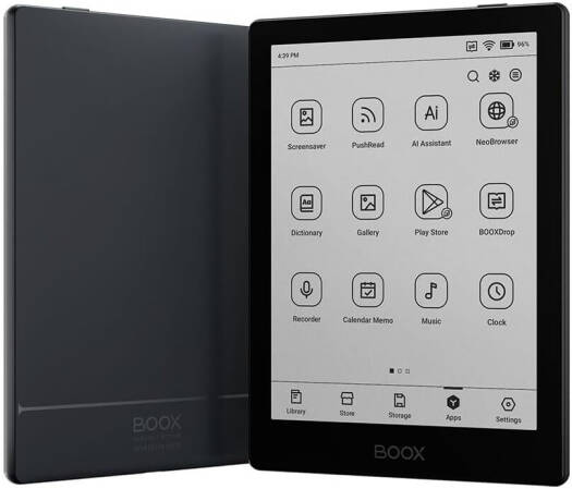 BOOX Go 6 E-Reader, 6" Carta 1300 HD Screen, Octa-core Processor, 2GB RAM, 32GB Storage, Android 11 OS, Adjustable Front Light, Multiple Format Support, Black | Go 6