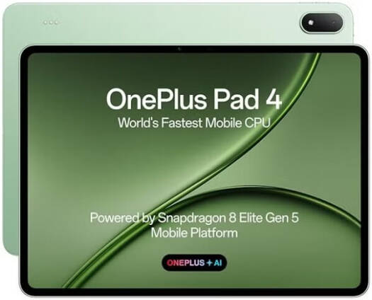OnePlus Pad 4 Tablet, 13.2" 3.4K 144Hz Display, 12GB RAM, 512GB Storage, Snapdragon 8 Elite Processor, 13380mAh Battery, Android 16, International Version, Sage Mist | PAD-4-512GB-SageMist
