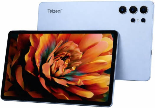 Telzeal P202 Tablet, 12GB RAM, 512GB ROM, 11" HD Display, 10000mAh Battery, 20MP Rear Camera, Dual SIM, Android 15, Keyboard & Mouse Included, Blue | P202