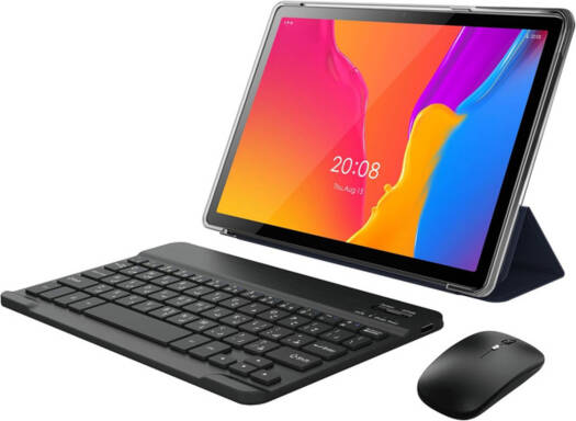 Oteeto TAB 10 Pro Plus Tablet, Quad Core 2.0GHz Processor, 8GB RAM + 512GBG ROM, Single SIM 5G Network, 5G Wifi, 8000mAh Battery, Includes Keyboard, Mouse, Touch Pen, OTG, Flip Cover, Grey | T10PP