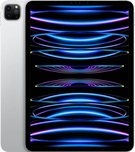 Apple iPad Pro (2022), 11" Liquid Retina Display, 1TB Storage, M2 Chip with 8-Core CPU & 10-Core GPU, WiFi Only, Face ID, USB-C / Thunderbolt / USB 4, TRA Version, Silver | MNXL3AB/A