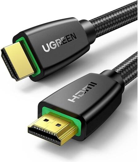 UGREEN HDMI 2.0 Male To Male Cable With Ethernet, Supports Resolution Up to 4K@60Hz, 10.2Gbps Speed, Full HD, 3D Vision, ARC, Dolby TrueHD and DTS-HD Master Audio, Braided, 5M, Black | 40412