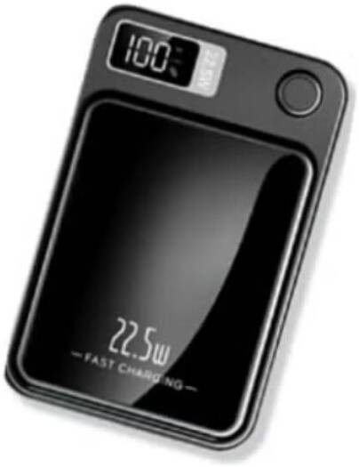 Mobigear Power Bank with Magnetic Wireless, 22.5W Wattage Support, 10000mAh Capacity, Black | PBMW