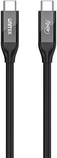 UNITEK USB4 USB-C Cable 240W PD Fast Charging, 40Gbps Data Transfer, 8K Ultra HD Video Output, Compatible with Thunderbolt 3 & 4, USB-C Laptops, 2 Meter Length, Black | C14100ABK01-2M