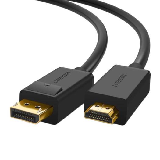 Ugreen 4K Uni-Directional UHD DP to HDMI Cable, Supports 4K@30Hz / 2K@60Hz /1080P@120Hz, Audio Video Sync, Support 4K 3D Vision, Stable Single Transfer, 2.25Gbps Bandwidth, 5m Length, Black | 10204