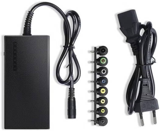 Salab 96W Universal Laptop Charger, Adjustable 12V, 24V Power Adapter with 8 DC Tips, Compatible with HP, Dell, Lenovo, ASUS & More, Black | Universal Laptop Charger