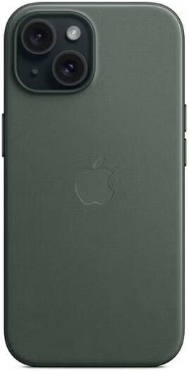 Apple FineWoven Case with MagSafe, Compatible with iPhone 15 Plus, Built-In Magnets, FineWoven Material, Evergreen