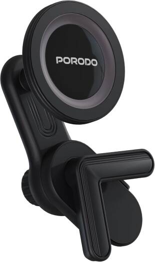 Porodo Magnetic Screen Mount with 360 Rotation, Smartphone Holder, Adjustable Viewing Angle, Strong N52 Magnet, Fits 6-25mm Screens, Compatible with iPhone 16/15/14/13/12