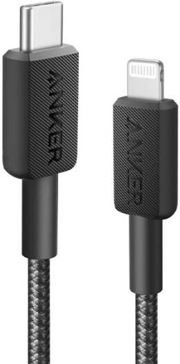 Anker 322 USB-C to Lightning Cable, 480mbps Data Transfer, MiFi-Certified, Up to 10000 Bends, Universal Compatibility, 1 Meter Cable Length, Black | A81B5H11