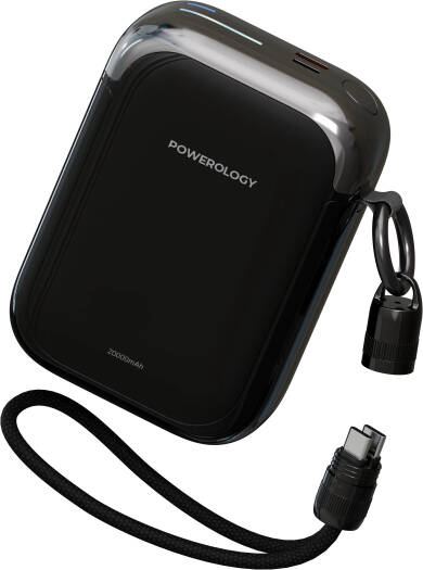 Powerology Bahamas 20000mAh Power Bank, Fast Charge Portable Charger, Black | PPBCHA104BK
