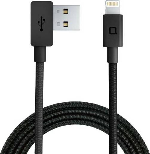 Nonda ZUS [Apple MFi Certified] Super Duty Lightning Cable, [4ft/1.2m, 90-degree] Reinforced with Highly Durable Aramid Fiber, Charger and Data Sync for iPhone, iPad, iPod, Black | LC22BKRN