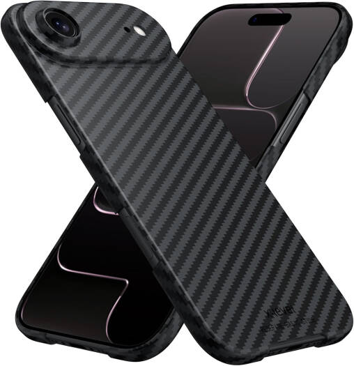 X-Level Magnetic iPhone Air Case with MagSafe, Slim Carbon Fiber Pattern Matte Cover with Anti-Scratch & Shockproof Protection, Black | Magnetic iPhone Air Case