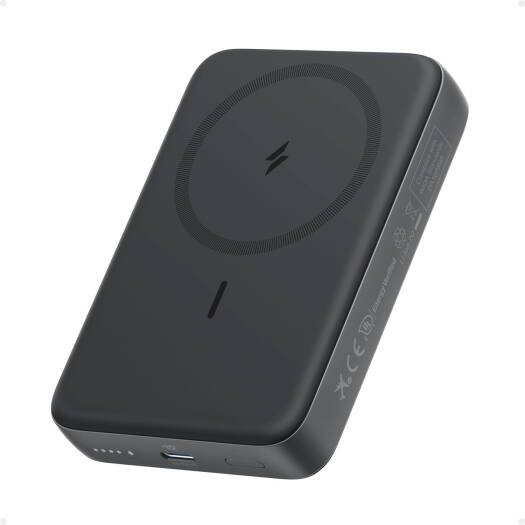 Anker Zolo Power Bank, 10,000mAh Capacity, Magnetic Portable, Qi2 Certified, 30W Ultra-Fast, MagSafe-Compatible, Ergonomic Design, For iPhone 16/15/14/13/12 Series, Black | A1684