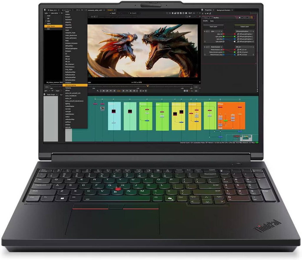 Lenovo ThinkPad P16 Gen 3 Workstation Laptop, 16" WQUXGA 60Hz Display, Intel Core Ultra 9 275HX, 64GB RAM, 4TB SSD, RTX PRO 3000 Blackwell 12GB, English-Arabic K/B, Win11Pro, Black | P16G3