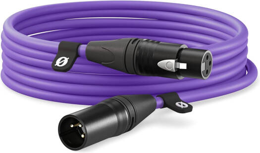 RODE XLR-6 Premium XLR Cable 6m, Professional Balanced Microphone Cable for Studio Recording, Live Performance & Audio Equipment, Purple | XLR6M-PU