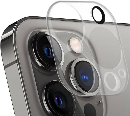 CROWNYX Camera Lens Protector for iPhone 16 Pro or 16 Pro Max, 9H Tempered Glass, Anti-Scratch, Anti-Oil, Anti-Shock, Dirt Resistant, Night Shot Friendly, HD Clear, Pack Of 1 | IP16P16PM-2D-CLR-CLP