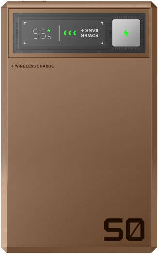 Myx PRO MagX Gold 5,000mAh MagSafe Power Bank, Ultra Slim Magnetic Wireless Charging, 15W Fast Wireless Charging, USB-C Power Delivery, Strong Magnetic Snap-On Hold, Gold | MAGX MPB517