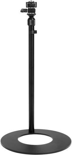 Amaran Height Adjustable Aluminum Desktop Stand, 4-20in Heavy-Duty Mount for LED Lights, Cameras & Streaming Setup, Stable Desk Support for Content Creators, Black | Desk Stand