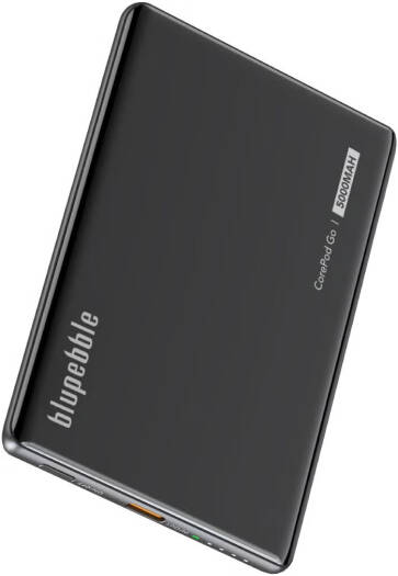 BlupebbleCorePod GO 5000mAh MagSafe Power Bank for iPhone, 15W Magnetic Wireless Charging Portable Slim Power Bank USB-C PD 20W Fast Charging Compact Travel Charger, Black | BP-CPGO5000-BK