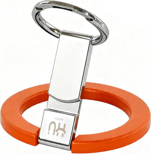 HU SNAP HOLD GO Magnetic Phone Holder, Strong Magnetic Phone Mount Stand for Smartphones, 360° Rotation Kickstand Grip Compatible with iPhone & Android Devices, Orange | HAC-1053-OR
