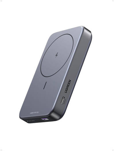 UGREEN PB206 10000mAh 22.5W Magnetic Wireless Power Bank with Kickstand, Fast Charging USB-C & USB-A Portable Charger for iPhone, Samsung & More, Black | PB206-15086