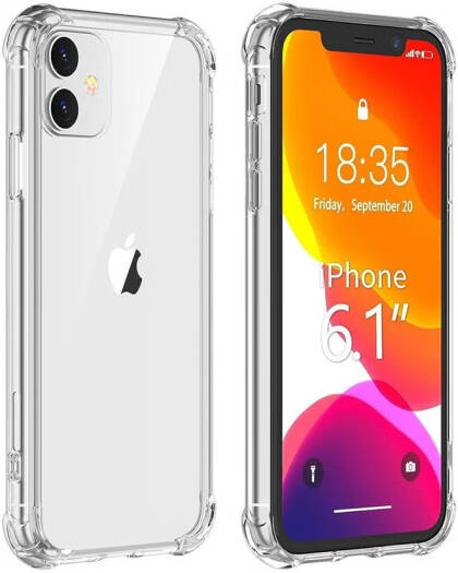 iPhone 11 Clear Case Ultra Thin Shockproof Cover 6.1 Inch HD Transparent Hard PC Back Soft TPU Bumper Anti-Scratch Slim Protective Case, Clear | iPhone 11 Case