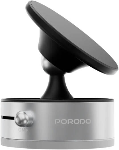 Porodo Multi-Surface MagSafe Phone Mount 5288, Strong N52 Magnetic Grip & Adjustable Angle, Silver | PDHSM37SL