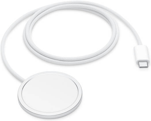 Apple MagSafe Charger, Up to 25W Fast Wireless Charging, 1m Cable Length, USB C Integrated Cable, White | MGD74LL/A