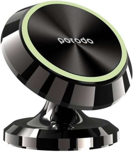 Porodo 3 Circular Discs Magnetic Car Mount, 5 Magnets, Strong Magnetic Hold, 360 Adjustable Viewing Angle Quick Installation, Black | PD-3CDMGCR-BK