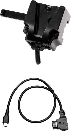 COLBOR VM2 V-Mount Adapter & D-Tap to Type-C Battery Cable, For CL60 / CL60M / CL60R / CL100X / CL100XM, Cable Measures 19.7", Black | VM2