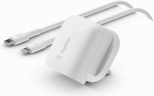 Belkin 20W USB-C Wall Charger with 4ft USB-C to Lightning Cable, PD Fast Charger, Aipods, iPhone 12 mini, 12/12 Pro, 12 Pro Max, iPhone11,11Pro/Pro Max,XS, XS Max,XR,X,SE - White | WCA006my1MWH-B5