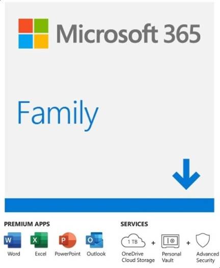 Microsoft 365 Family Pack, 5 Users - 1 Year