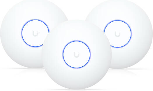 Ubiquiti U7 Lite Access Point, Wi-Fi 7, 5GHz & 2GHz Dual Band, 115m Coverage, Wireless Meshing, Band Steering, 4 Spatial Streams, Built-In Antenna, 1x 2.5GbE RJ45 Port, 3 Pack, White | U7-Lite-3