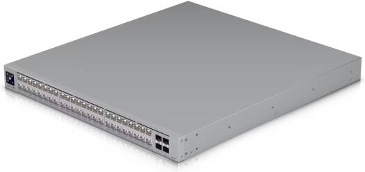 Ubiquiti Pro XG 48 PoE, 1.3" Touchscreen LCM Display, 920Gbps Switching Capacity, 684Mpps Forwarding Rate, 48 PoE+++ Ports, 4x 25G SFP28 Ports, Gray | USW-Pro-XG-48-PoE (1080W)