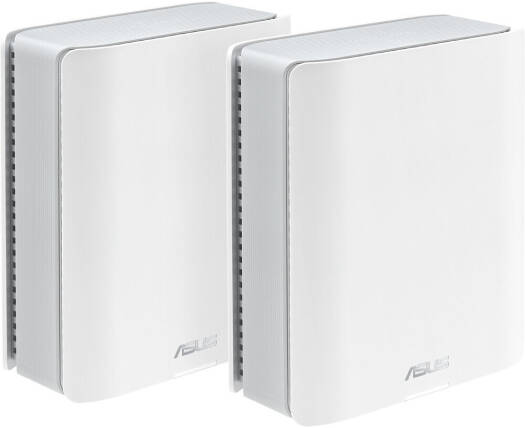 ASUS ZenWiFi BT8 BE14000 Smart AiMesh Extendable Router, 6GHz WiFi, 14 Gbps, 7x Internal Antennas, Dual 2.5G Ports, Parental Controls & VPNs, Advanced Network Security, 2 Pack, White | 90IG0930-MO3B20