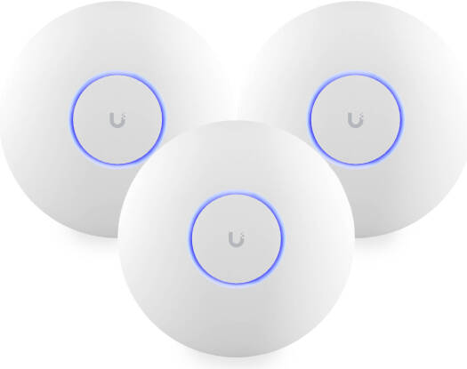 Ubiquiti Networks U7 Pro Tri-Band Wi-Fi 7 Access Point, 2.4 GHz / 5GHz / 6GHz, Up to 9.3Gbps Speed, Wi-Fi 7 (802.11be), 300+ Connected Devices, WPA3 Security, Pack of 3, White | U7-Pro-3