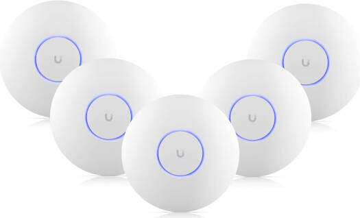 Ubiquiti U7 Pro Max Ceiling-mounted WiFi 7 Access Point, WiFi 7 with 6 GHz Support, 8 Spatial Streams, 500+ Connected Devices, 2.5 GbE Uplink, 5 Pack, White | U7-PRO-MAX-5