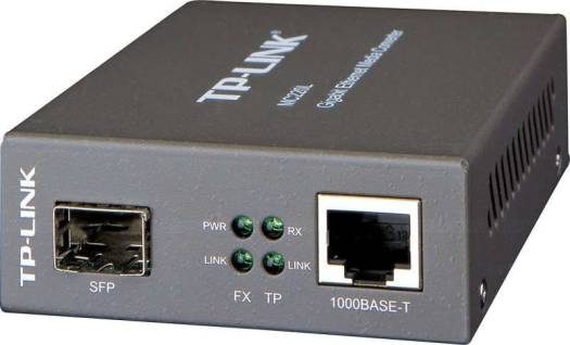 TP-Link Gigabit Ethernet Media Converter, Up to 1000Mbps RJ45 to 1000Mbps SFP Slot Supporting MiniGBIC Modules | MC220L